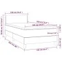 Boxspringbett mit Matratze und LED-Cremestoff 100x200 cm von vidaXL, Betten und Lattenroste - Ref: Foro24-3133618, Preis: 296...