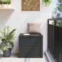 Caja de almacenaje de jardín polipropileno marrón 58,5x46x55 cm