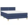 Boxspringbett mit Matratze und LED-blauem Stoff 140x200 cm von vidaXL, Betten und Lattenroste - Ref: Foro24-3133643, Preis: 4...