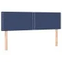 Box spring bed with mattress and LED blue fabric 140x200 cm by vidaXL, Beds and slatted bases - Ref: Foro24-3133643, Price: 4...