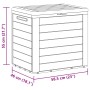 Caja de almacenaje de jardín polipropileno marrón 58,5x46x55 cm