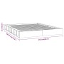 Weißer Doppelbettrahmen aus Massivholz, 135 x 190 cm von vidaXL, Betten und Lattenroste - Ref: Foro24-820712, Preis: 145,33 €...