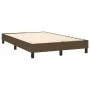 Box spring bed with mattress and LED dark brown fabric 120x200 cm by vidaXL, Beds and slatted bases - Ref: Foro24-3133304, Pr...
