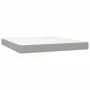 Box spring bed mattress and LED lights light gray fabric 180x200 cm by vidaXL, Beds and slatted bases - Ref: Foro24-3133493, ...