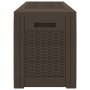 Caja de almacenaje de jardín polipropileno marrón 119x48x60 cm