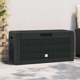 Caja almacenaje de jardín polipropileno antracita 119x48x60 cm