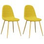 Sillas de comedor 2 uds terciopelo amarillo mostaza