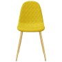 Sillas de comedor 2 uds terciopelo amarillo mostaza