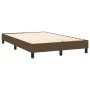 Box spring bed with mattress and LED dark brown fabric 120x200 cm by vidaXL, Beds and slatted bases - Ref: Foro24-3133384, Pr...