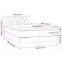 Box spring bed with mattress and LED dark brown fabric 120x200 cm by vidaXL, Beds and slatted bases - Ref: Foro24-3133384, Pr...