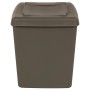 Cubos de basura apilables 3 uds polipropileno gris 75 L
