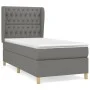 Box spring bed with dark gray fabric mattress 90x200 cm by vidaXL, Beds and slatted bases - Ref: Foro24-3128734, Price: 383,2...