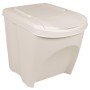 Cubos de basura apilables 3 uds polipropileno blanco 75 L