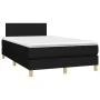 Box spring bed with LED mattress black fabric 120x200 cm by vidaXL, Beds and slatted bases - Ref: Foro24-3133543, Price: 384,...