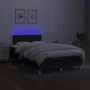 Box spring bed with LED mattress black fabric 120x200 cm by vidaXL, Beds and slatted bases - Ref: Foro24-3133543, Price: 384,...