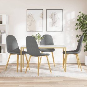 Sillas de comedor 4 unidades terciopelo gris claro Sillas de comedor 4 unidades terciopelo gris claro