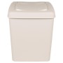 Cubos de basura apilables 3 uds polipropileno blanco 75 L