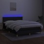 Boxspringbettmatratze und LED-Leuchten aus schwarzem Stoff 140x190 cm von vidaXL, Betten und Lattenroste - Ref: Foro24-313355...