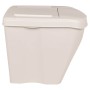 Cubos de basura apilables 3 uds polipropileno blanco 75 L