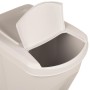 Cubos de basura apilables 3 uds polipropileno blanco 75 L