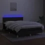 Box spring bed mattress and LED lights black fabric 140x200 cm by vidaXL, Beds and slatted bases - Ref: Foro24-3133559, Price...
