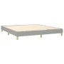 Box spring bed with fabric mattress and light gray LED 160x200 cm by vidaXL, Beds and slatted bases - Ref: Foro24-3133565, Pr...
