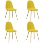 Sillas de comedor 4 uds terciopelo amarillo mostaza