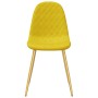 Sillas de comedor 4 uds terciopelo amarillo mostaza