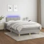 Box spring bed with fabric mattress and light gray LED 120x200 cm by vidaXL, Beds and slatted bases - Ref: Foro24-3133701, Pr...