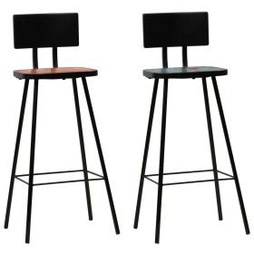 Küchenhocker 2 Einheiten recyceltes Massivholz von vidaXL, Küchenhocker - Ref: Foro24-245392, Preis: 145,87 €, Rabatt: %
