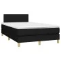 Box spring bed with LED mattress black fabric 120x200 cm by vidaXL, Beds and slatted bases - Ref: Foro24-3133703, Price: 384,...