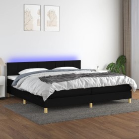 Boxspringbett mit LED-Matratze Stoff schwarz 200x200 cm von vidaXL, Betten und Lattenroste - Ref: Foro24-3133743, Preis: 586,...