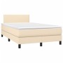 Boxspringbett mit Matratze und LED-Cremestoff 120x200 cm von vidaXL, Betten und Lattenroste - Ref: Foro24-3132986, Preis: 376...