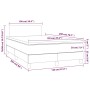 Boxspringbett mit Matratze und LED-Cremestoff 120x200 cm von vidaXL, Betten und Lattenroste - Ref: Foro24-3132986, Preis: 376...