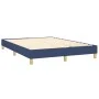 Box spring bed with mattress and LED blue fabric 140x200 cm by vidaXL, Beds and slatted bases - Ref: Foro24-3133723, Price: 4...