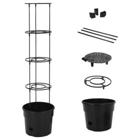 Macetero para tomates polipropileno antracita Ø29,5x115 cm