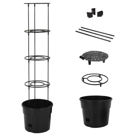 Macetero para tomates polipropileno antracita Ø29,5x115 cm