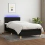Box spring bed with LED mattress black fabric 80x200 cm by vidaXL, Beds and slatted bases - Ref: Foro24-3133751, Price: 281,7...