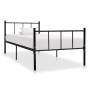 Estructura de cama de metal negro 90x200 cm de vidaXL, Camas y somieres - Ref: Foro24-284636, Precio: 78,99 €