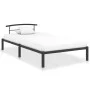 Black metal bed frame 100x200 cm by vidaXL, Beds and slatted bases - Ref: Foro24-284657, Price: 70,42 €, Discount: %