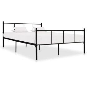 Estructura de cama de metal negro 160x200 cm