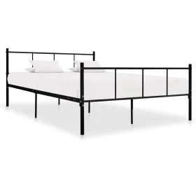 Schwarzer Metallbettrahmen 160x200 cm von vidaXL, Betten und Lattenroste - Ref: Foro24-284640, Preis: 123,70 €, Rabatt: %