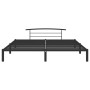 Black metal bed frame 180x200 cm by vidaXL, Beds and slatted bases - Ref: Foro24-284661, Price: 103,81 €, Discount: %