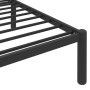 Estructura de cama de metal negro 90x200 cm