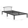 Estructura de cama de metal negro 90x200 cm