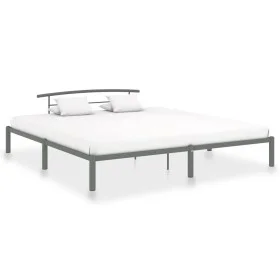 Gray metal bed frame 180x200 cm by vidaXL, Beds and slatted bases - Ref: Foro24-284667, Price: 91,22 €, Discount: %