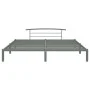 Gray metal bed frame 180x200 cm by vidaXL, Beds and slatted bases - Ref: Foro24-284667, Price: 92,15 €, Discount: %