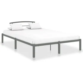 Estructura de cama de metal gris 120x200 cm de vidaXL, Camas y somieres - Ref: Foro24-284664, Precio: 72,65 €, Descuento: %