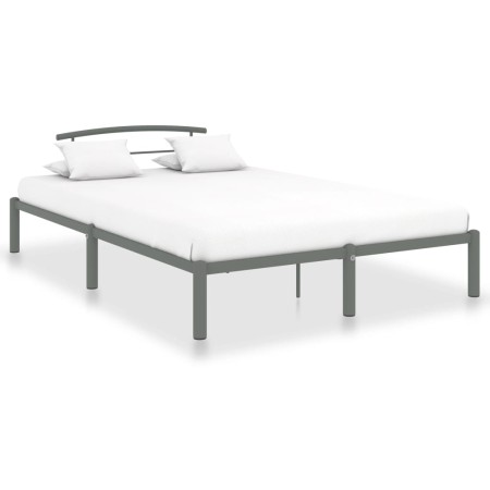 Estructura de cama de metal gris 120x200 cm de vidaXL, Camas y somieres - Ref: Foro24-284664, Precio: 73,16 €, Descuento: %