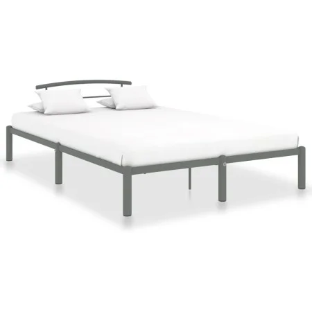 Gray metal bed frame 120x200 cm by vidaXL, Beds and slatted bases - Ref: Foro24-284664, Price: 72,43 €, Discount: %